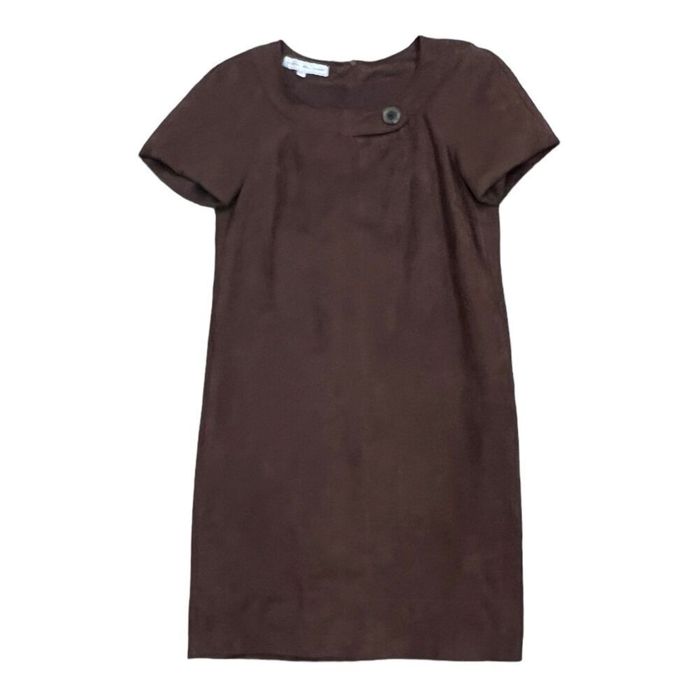 Jennifer Reale Design Brown Suede Shift Dress 2